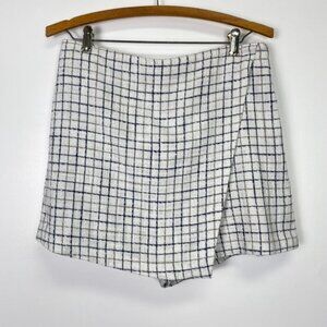 Abercrombie & Fitch Plaid Tweed Skort